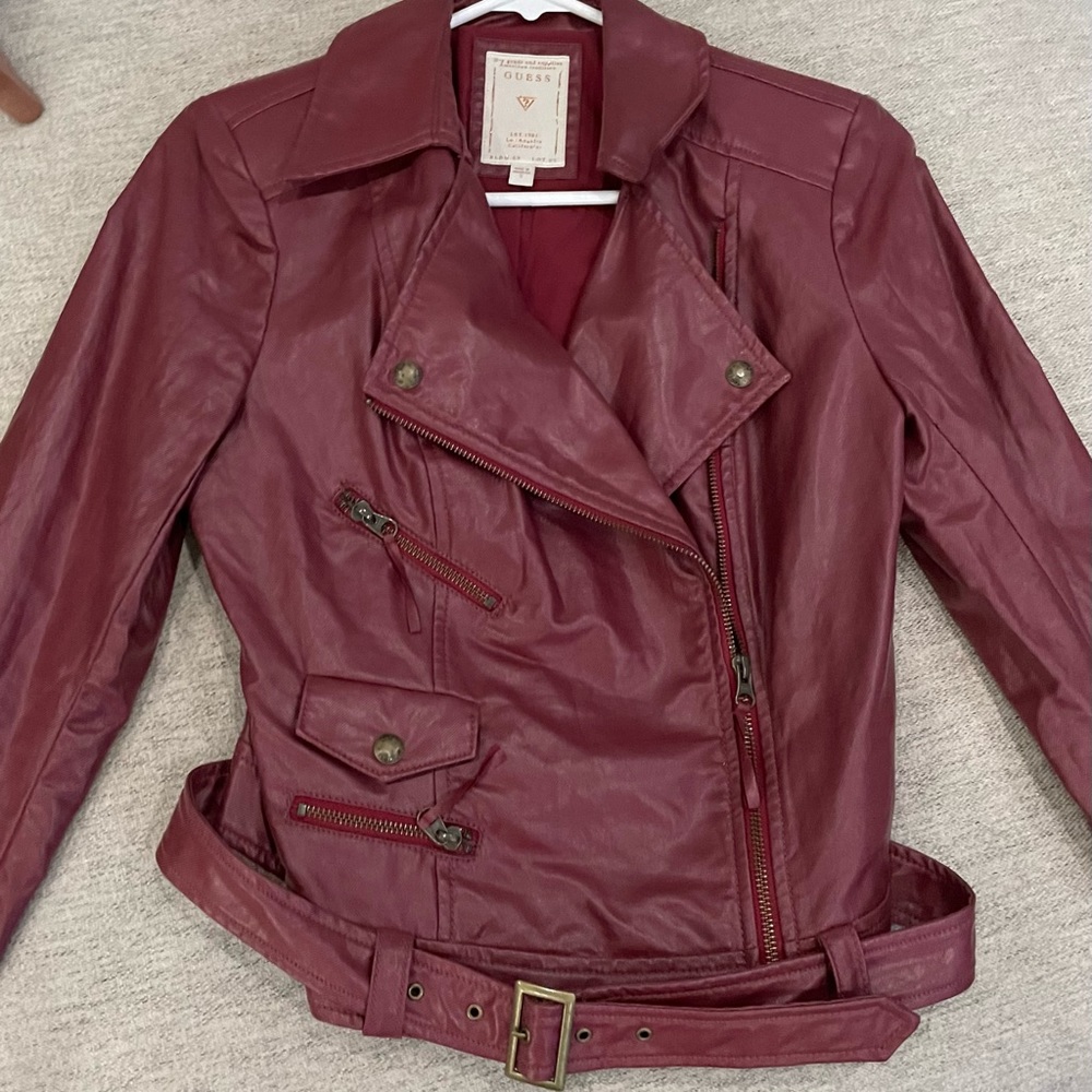Guess Faux Leather Moto Jacket